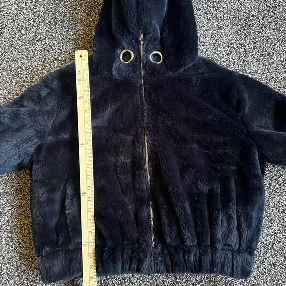 Ambiance Black Faux Fur Coat - Picture 5 of 7